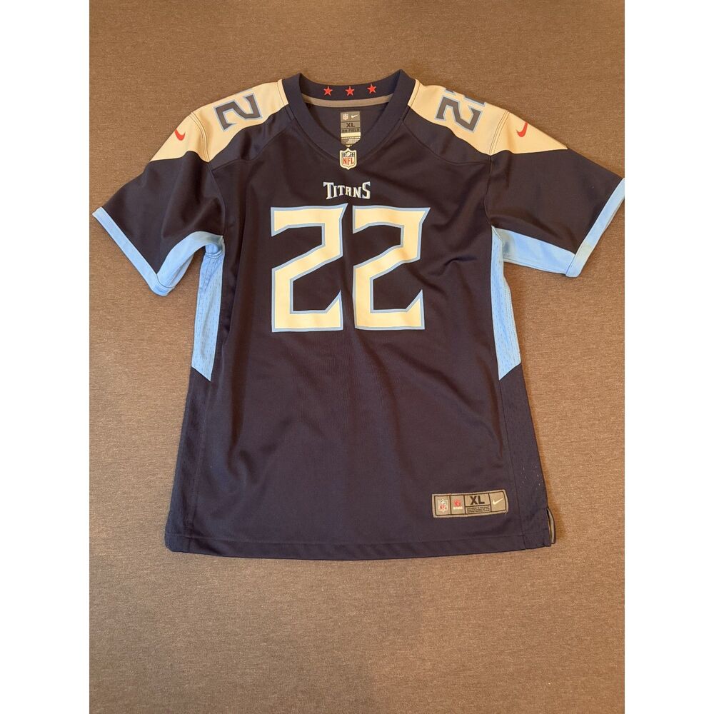 Nike Derrick Henry #22 Tennessee Titans On Field Jersey Youth XL 18/20 Blue